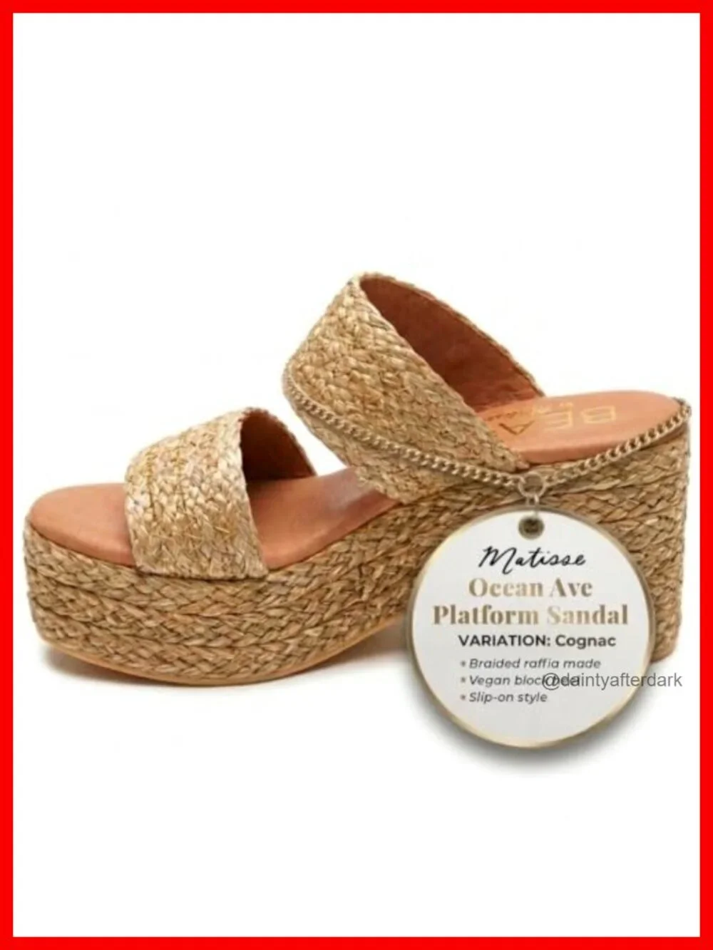 Woven Raffia Wedge Platform Sandals - Boho Vegan Summer Slides